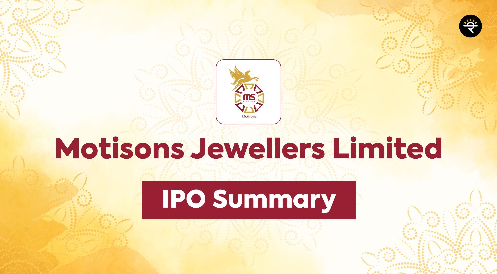 Motisons Jewellers Limited IPO Summary